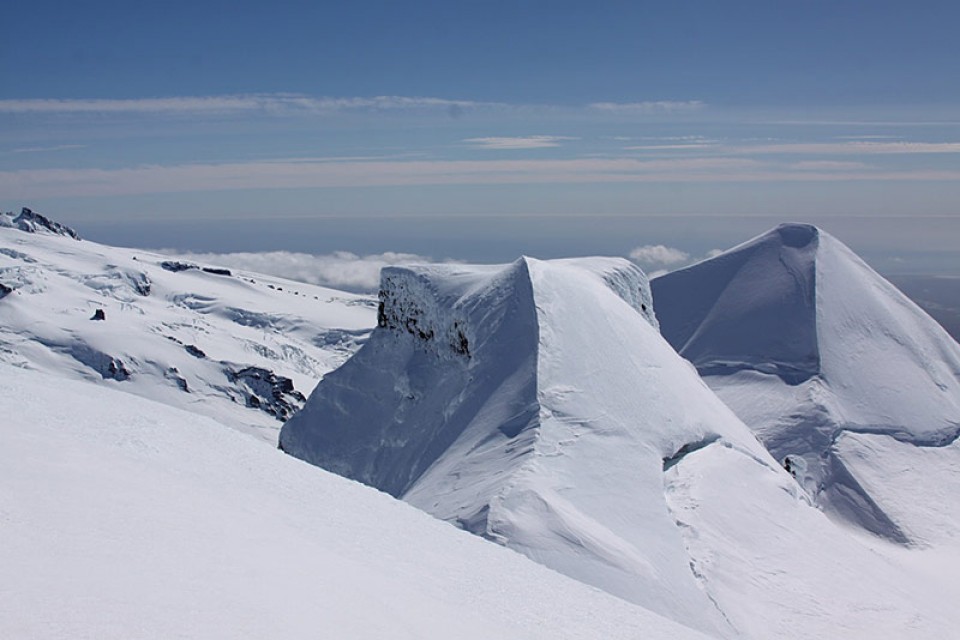Hrutsfalltindar - Blick vom Gipfel über die Vorgipfel
