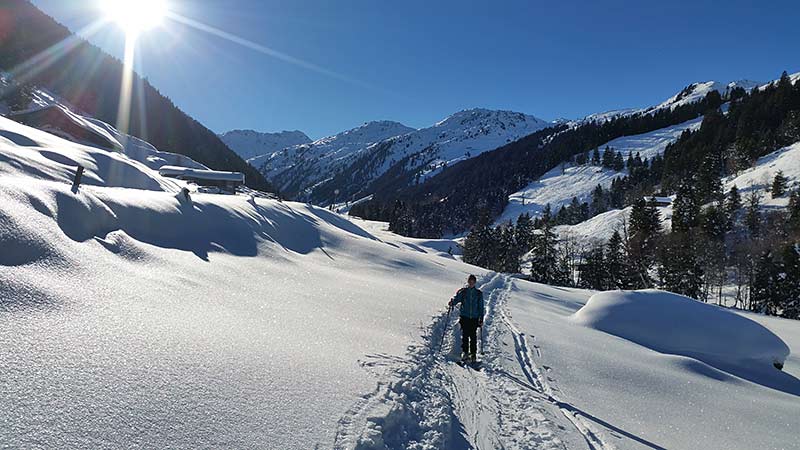 Skitour Sonnjoch - Auf dem Rückweg zur Erla-Brennhütte