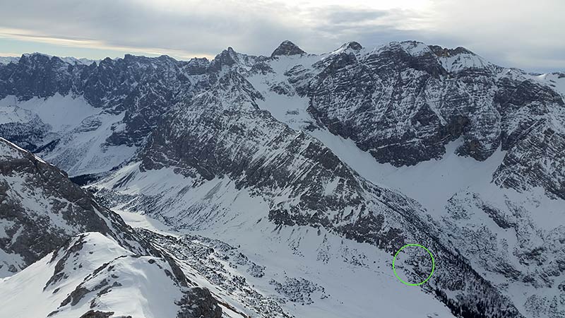 Östliche Karwendelspitze mit Blick zur Birkkarspitze