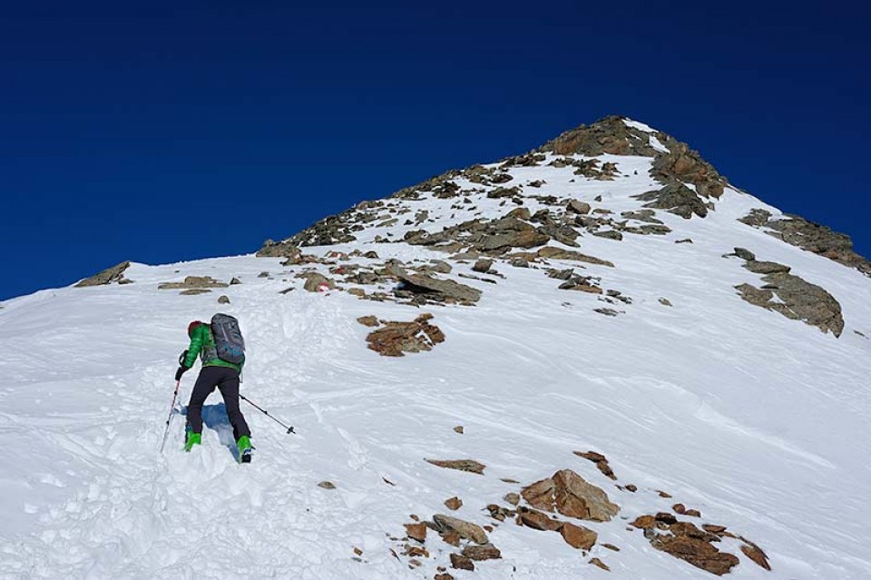 Skitour Sulzkogel - Die letzten Meter zum Gipfel